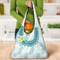 Jade Vine Lei Hawaii Grocery Bag Aloha Seamless Tropical Leaves - Polynesian Pride