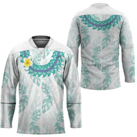 Jade Vine Lei Hawaii Hockey Jersey Aloha Seamless Tropical Leaves - Polynesian Pride