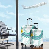 Jade Vine Lei Hawaii Luggage Cover Aloha Seamless Tropical Leaves - Polynesian Pride