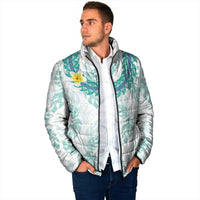 Jade Vine Lei Hawaii Padded Jacket Aloha Seamless Tropical Leaves - Polynesian Pride