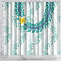 Jade Vine Lei Hawaii Shower Curtain Aloha Seamless Tropical Leaves - Polynesian Pride