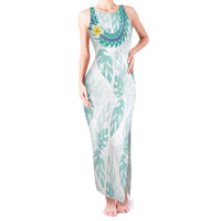 Jade Vine Lei Hawaii Tank Maxi Dress Aloha Seamless Tropical Leaves - Polynesian Pride