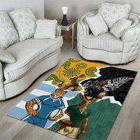 Rugby 2025 Championship Area Rug Southern Hemisphere Countries Mascots - Polynesian Pride
