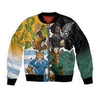 Personalised Rugby 2025 Championship Bomber Jacket Southern Hemisphere Countries Mascots - Polynesian Pride