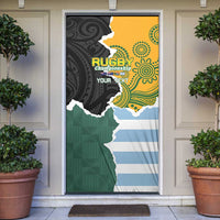 Rugby 2025 Championship Door Cover Southern Hemisphere Countries Mascots - Polynesian Pride