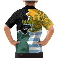 Personalised Rugby 2025 Championship Family Matching Mermaid Dress and Hawaiian Shirt Southern Hemisphere Countries Mascots - Polynesian Pride
