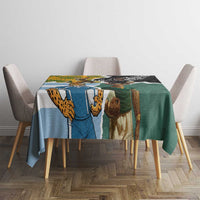 Rugby 2025 Championship Tablecloth Southern Hemisphere Countries Mascots - Polynesian Pride