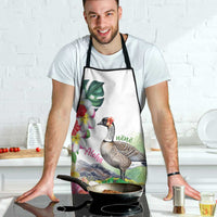 Aloha Hawaii Nene Goose Apron Tropical Flowers Watercolor Stylized - Polynesian Pride