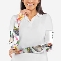 Aloha Hawaii Nene Goose Arm Sleeves Tropical Flowers Watercolor Stylized - Polynesian Pride
