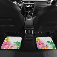 Aloha Hawaii Nene Goose Car Mats Tropical Flowers Watercolor Stylized - Polynesian Pride