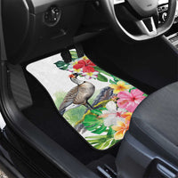 Aloha Hawaii Nene Goose Car Mats Tropical Flowers Watercolor Stylized - Polynesian Pride