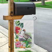 Aloha Hawaii Nene Goose Garden Flag Tropical Flowers Watercolor Stylized - Polynesian Pride