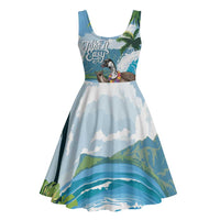 Aloha Hawaii Shaka Nene Goose Midi Dress Surfing Take It Easy - Polynesian Pride
