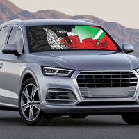 New Zealand and Wales Rugby Custom Auto Sun Shade Aotearoa All Black Combine Welsh Dragon - Polynesian Pride