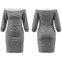 Black White Filipino Binakol Motifs Couples Matching Off The Shoulder Long Sleeve Dress and Hawaiian Shirt Mabuhay Philippines Festival Kusikus Pattern LT14 - Polynesian Pride