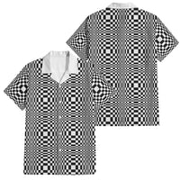 Black White Filipino Binakol Motifs Family Matching Off Shoulder Short Dress and Hawaiian Shirt Mabuhay Philippines Festival Kusikus Pattern LT14 Dad's Shirt - Short Sleeve Black - Polynesian Pride