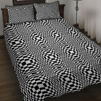 Black White Filipino Binakol Motifs Quilt Bed Set Mabuhay Philippines Festival Kusikus Pattern LT14 Black - Polynesian Pride