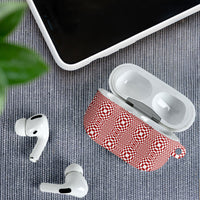 Red White Filipino Binakol Motifs AirPods Case Mabuhay Philippines Festival Kusikus Pattern LT14 - Polynesian Pride