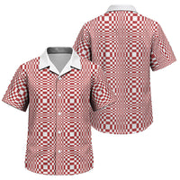 Red White Filipino Binakol Motifs Family Matching Off Shoulder Maxi Dress and Hawaiian Shirt Mabuhay Philippines Festival Kusikus Pattern LT14 Son's Shirt Red - Polynesian Pride
