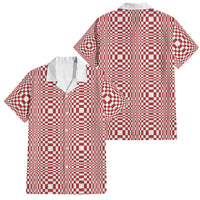 Red White Filipino Binakol Motifs Family Matching Summer Maxi Dress and Hawaiian Shirt Mabuhay Philippines Festival Kusikus Pattern LT14 Dad's Shirt - Short Sleeve Red - Polynesian Pride