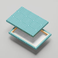 Cyan Filipino Binakol Motifs Canvas Wall Art Mabuhay Philippines Festival Kusikus Pattern LT14 - Polynesian Pride