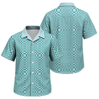Cyan Filipino Binakol Motifs Family Matching Long Sleeve Bodycon Dress and Hawaiian Shirt Mabuhay Philippines Festival Kusikus Pattern LT14 Son's Shirt Cyan - Polynesian Pride