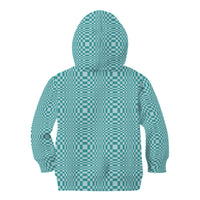 Cyan Filipino Binakol Motifs Kid Hoodie Mabuhay Philippines Festival Kusikus Pattern LT14 - Polynesian Pride