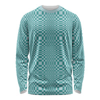 Cyan Filipino Binakol Motifs Long Sleeve Shirt Mabuhay Philippines Festival Kusikus Pattern LT14 Unisex Cyan - Polynesian Pride