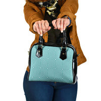 Cyan Filipino Binakol Motifs Shoulder Handbag Mabuhay Philippines Festival Kusikus Pattern LT14 One Size Cyan - Polynesian Pride