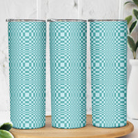 Cyan Filipino Binakol Motifs Skinny Tumbler Mabuhay Philippines Festival Kusikus Pattern LT14 - Polynesian Pride
