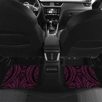 New Zealand Silver Fern Rugby Custom Car Mats All Black Maori Pattern Pink - Polynesian Pride