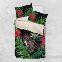 Meri Kirihimete New Zealand Bedding Set Piwakawaka Koru Fern Mix Pohutukawa - Polynesian Pride