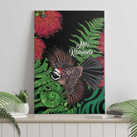 Meri Kirihimete New Zealand Canvas Wall Art Piwakawaka Koru Fern Mix Pohutukawa LT14 - Polynesian Pride