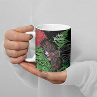 Meri Kirihimete New Zealand Ceramic Mug Piwakawaka Koru Fern Mix Pohutukawa - Polynesian Pride