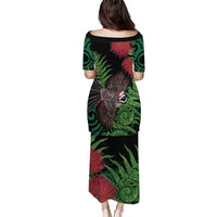 Meri Kirihimete New Zealand Puletasi Piwakawaka Koru Fern Mix Pohutukawa - Polynesian Pride