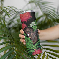 Meri Kirihimete New Zealand Skinny Tumbler Piwakawaka Koru Fern Mix Pohutukawa - Polynesian Pride