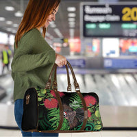 Meri Kirihimete New Zealand Travel Bag Piwakawaka Koru Fern Mix Pohutukawa - Polynesian Pride