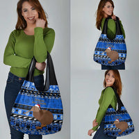 New Zealand Christmas Grocery Bag Aotearoa Kiwi Meri Kirihimete Blue Version