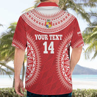 Custom Tonga Mate Maa Hawaiian Shirt Go Champions Tongan Ngatu - Red