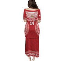 Custom Tonga Mate Maa Puletasi Go Champions Tongan Ngatu - Red