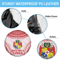 Custom Tonga Mate Maa Spare Tire Cover Go Champions Tongan Ngatu - White