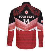 Custom Mate Maa Tonga XIII Family Matching Mermaid Dress and Hawaiian Shirt Tongan Kupesi Ngatu - Rugby Style LT14 - Polynesian Pride