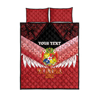 Custom Mate Maa Tonga XIII Quilt Bed Set Tongan Kupesi Ngatu - Rugby Style