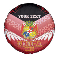 Custom Mate Maa Tonga XIII Spare Tire Cover Tongan Kupesi Ngatu - Rugby Style