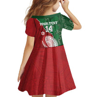 Custom Tonga And Australia Rugby Family Matching Short Sleeve Bodycon Dress and Hawaiian Shirt Mate Maa Tongan Ngatu Mix Kangaroos Aboriginal LT14 - Polynesian Pride