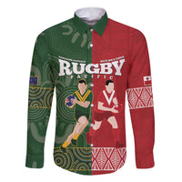 Custom Mate Maa Tonga And Kangaroo Australia Family Matching Tank Maxi Dress and Hawaiian Shirt Tongan Kupesi Mix Aboriginal Art