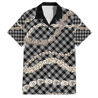 Black Aloha Hawaii Shell Lei Family Matching Tank Maxi Dress and Hawaiian Shirt Palaka Hebrew Cone Honey Cowrie Elegant Curves LT14 Dad's Shirt - Short Sleeve Black - Polynesian Pride