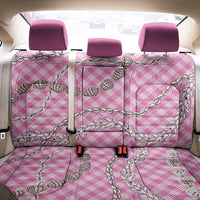 Pink Aloha Hawaii Shell Lei Back Car Seat Cover Palaka Hebrew Cone Honey Cowrie Elegant Curves - Polynesian Pride