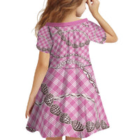 Pink Aloha Hawaii Shell Lei Family Matching Off Shoulder Maxi Dress and Hawaiian Shirt Palaka Hebrew Cone Honey Cowrie Elegant Curves LT14 - Polynesian Pride