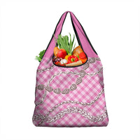 Pink Aloha Hawaii Shell Lei Grocery Bag Palaka Hebrew Cone Honey Cowrie Elegant Curves - Polynesian Pride